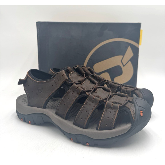 Propet KONA Men's NEW Sandal Brown/Black US Size 8 Medium NIB - Picture 1 of 10